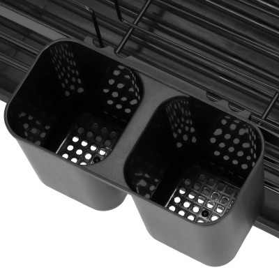 Odkvapkávač na riad 42x31,5 cm SPRINGOS RIVUS čierny