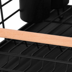 Odkvapkávač na riad 42x31 cm SPRINGOS LAVIO čierny