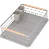 Odkvapkávač na riad 42x31 cm SPRINGOS FLUVIA sivý