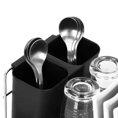 Odkvapkávač na riad 40x19 cm SPRINGOS SECADO čierny