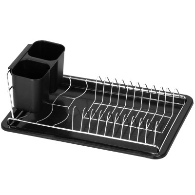 Odkvapkávač na riad 40x19 cm SPRINGOS SECADO čierny