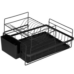 Odkvapkávač na riad 2 poschodia 50x30 cm SPRINGOS AQUADRY čierny