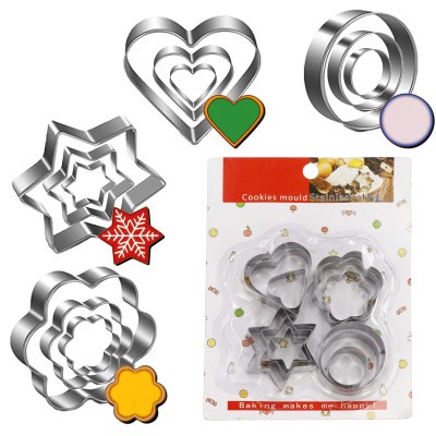 Vykrajovače na pečivo nerezové SPRINGOS KI0120 sada 12 ks