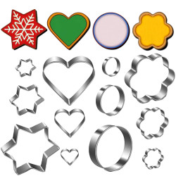 Vykrajovače na pečivo nerezové SPRINGOS KI0120 sada 12 ks