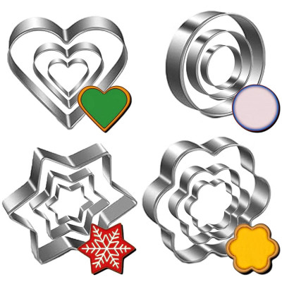 Vykrajovače na pečivo nerezové SPRINGOS KI0120 sada 12 ks