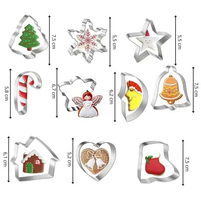 Vykrajovače na pečivo nerezové SPRINGOS KI0121 sada 10 ks