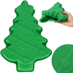 Forma na pečenie Stromček silikónová 30x22 cm SPRINGOS KI0123 zelená