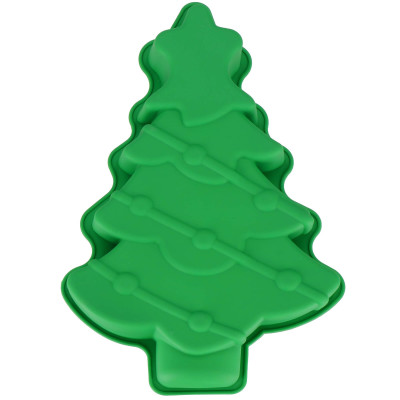 Forma na pečenie Stromček silikónová 30x22 cm SPRINGOS KI0123 zelená