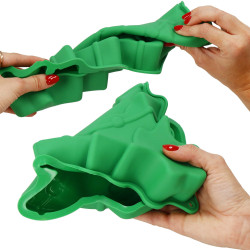 Forma na pečenie Stromček silikónová 30x22 cm SPRINGOS KI0123 zelená
