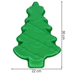 Forma na pečenie Stromček silikónová 30x22 cm SPRINGOS KI0123 zelená