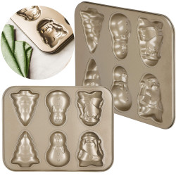 Forma na pečivo kovová 35x26 cm SPRINGOS KI0119 zlatá