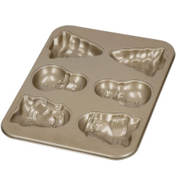 Forma na pečivo kovová 35x26 cm SPRINGOS KI0119 zlatá