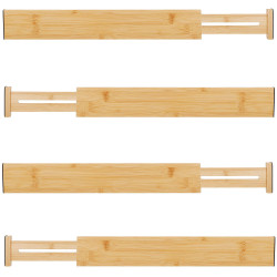 Rozdeľovače do zásuviek nastaviteľné SPRINGOS KI0151 bambus 4 ks