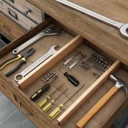 Rozdeľovače do zásuviek nastaviteľné SPRINGOS KI0151 bambus 4 ks