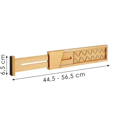 Rozdeľovače do zásuviek nastaviteľné SPRINGOS KI0151 bambus 4 ks