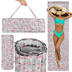 Plážová podložka s vankúšom 180x60 cm SPRINGOS PM0018 ružová