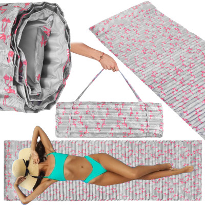Plážová podložka s vankúšom 180x60 cm SPRINGOS PM0018 ružová