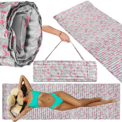 Plážová podložka s vankúšom 180x60 cm SPRINGOS PM0018 ružová