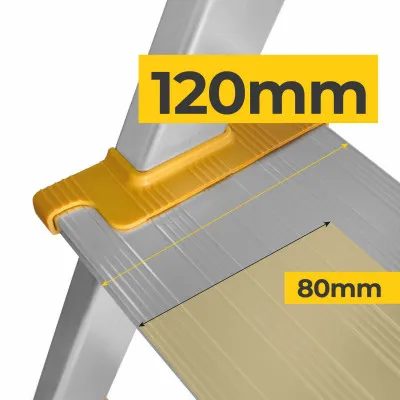 Hliníkové schodíky 5 stupňov jednostranné DRABEST ALD5 MAX