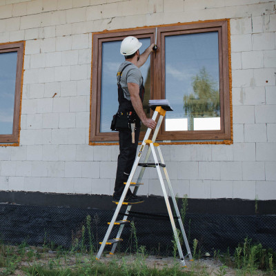 Hliníkové schodíky 5 stupňov jednostranné DRABEST ALD5 MAX