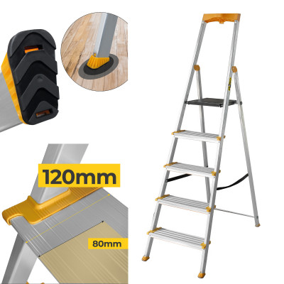 Hliníkové schodíky 5 stupňov jednostranné DRABEST ALD5 MAX