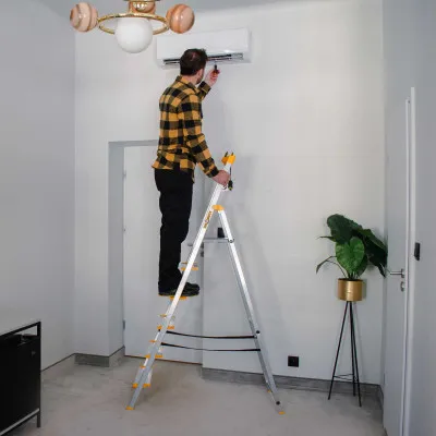 Hliníkové schodíky 6 stupňov jednostranné DRABEST ALD6 MAX