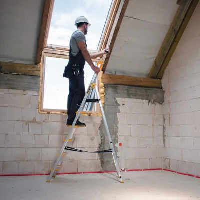 Hliníkové schodíky 6 stupňov jednostranné DRABEST ALD6 MAX