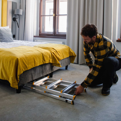 Hliníkové schodíky 7 stupňov jednostranné DRABEST ALD7 MAX