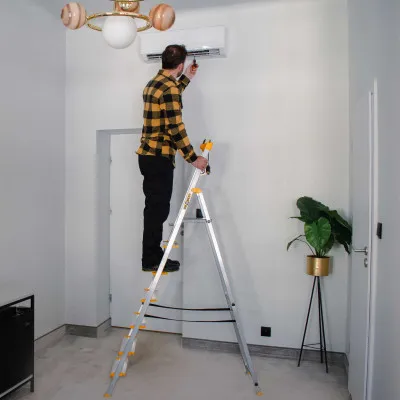 Hliníkové schodíky 7 stupňov jednostranné DRABEST ALD7 MAX