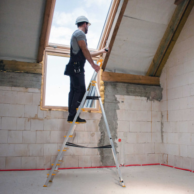 Hliníkové schodíky 7 stupňov jednostranné DRABEST ALD7 MAX