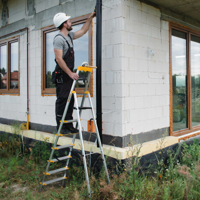 Hliníkové schodíky 7 stupňov jednostranné DRABEST ALD7 MAX