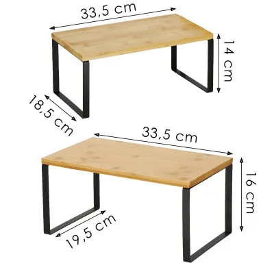 Kuchynská polica SPRINGOS BAMORA bambus 2 ks