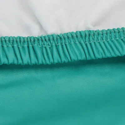 Poťah na stoličku elastický imitácia kože SPRINGOS HA0167 tyrkysový