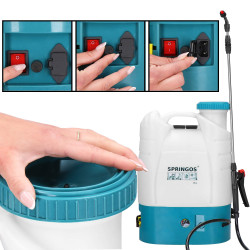 Záhradný aku postrekovač chrbtový 16L SPRINGOS FOGGO