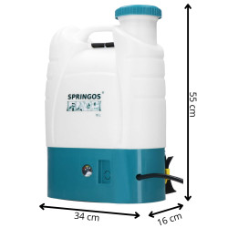 Záhradný aku postrekovač chrbtový 16L SPRINGOS FOGGO