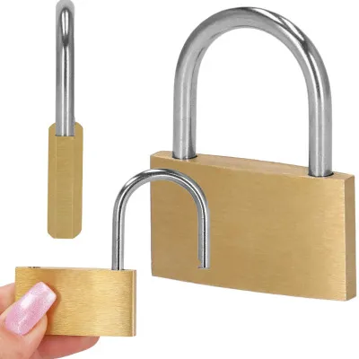 Visiaci zámok na kľúč SPRINGOS GA0079 zlatý