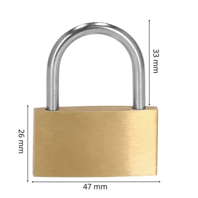 Visiaci zámok na kľúč SPRINGOS GA0079 zlatý