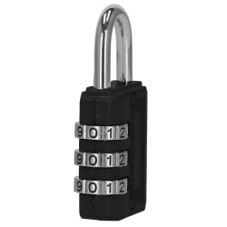 Visiaci zámok na kód SPRINGOS GA0077 čierny