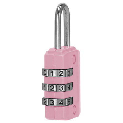 Visiaci zámok na kód SPRINGOS GA0074 ružový