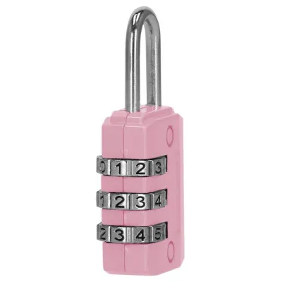 Visiaci zámok na kód SPRINGOS GA0074 ružový