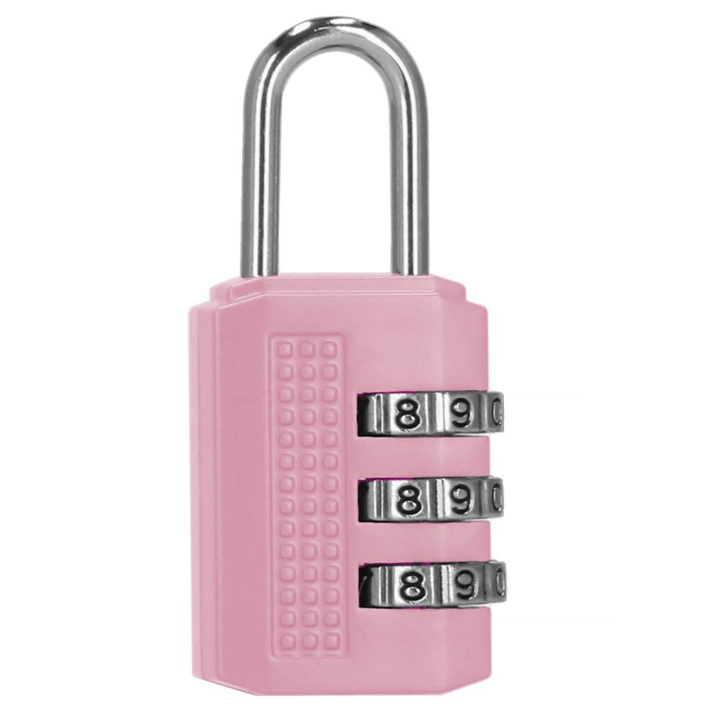 Visiaci zámok na kód SPRINGOS GA0074 ružový