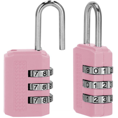 Visiaci zámok na kód SPRINGOS GA0074 ružový