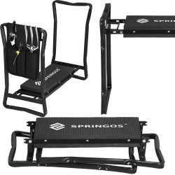 Multifunkčná záhradná stolička kľakačka SPRINGOS KLETO čierna