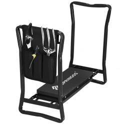 Multifunkčná záhradná stolička kľakačka SPRINGOS KLETO čierna