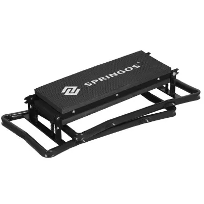 Multifunkčná záhradná stolička kľakačka SPRINGOS KLETO čierna