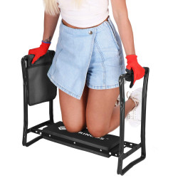 Multifunkčná záhradná stolička kľakačka SPRINGOS KLETO čierna