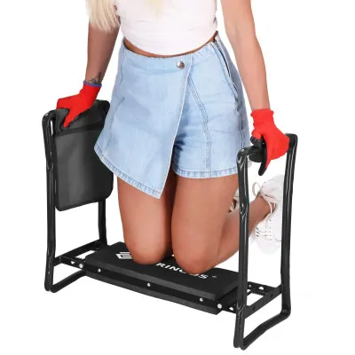 Multifunkčná záhradná stolička kľakačka SPRINGOS KLETO čierna