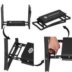 Multifunkčná záhradná stolička kľakačka SPRINGOS KLETO čierna