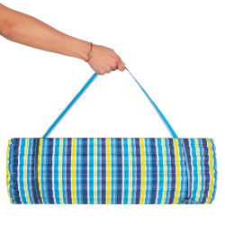 Plážová podložka s vankúšom 180x60 cm SPRINGOS PM0017 modrá