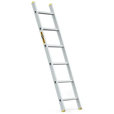 Hliníkový rebrík 1x6 priečok jednodielny DRABEST DP-6 PRO